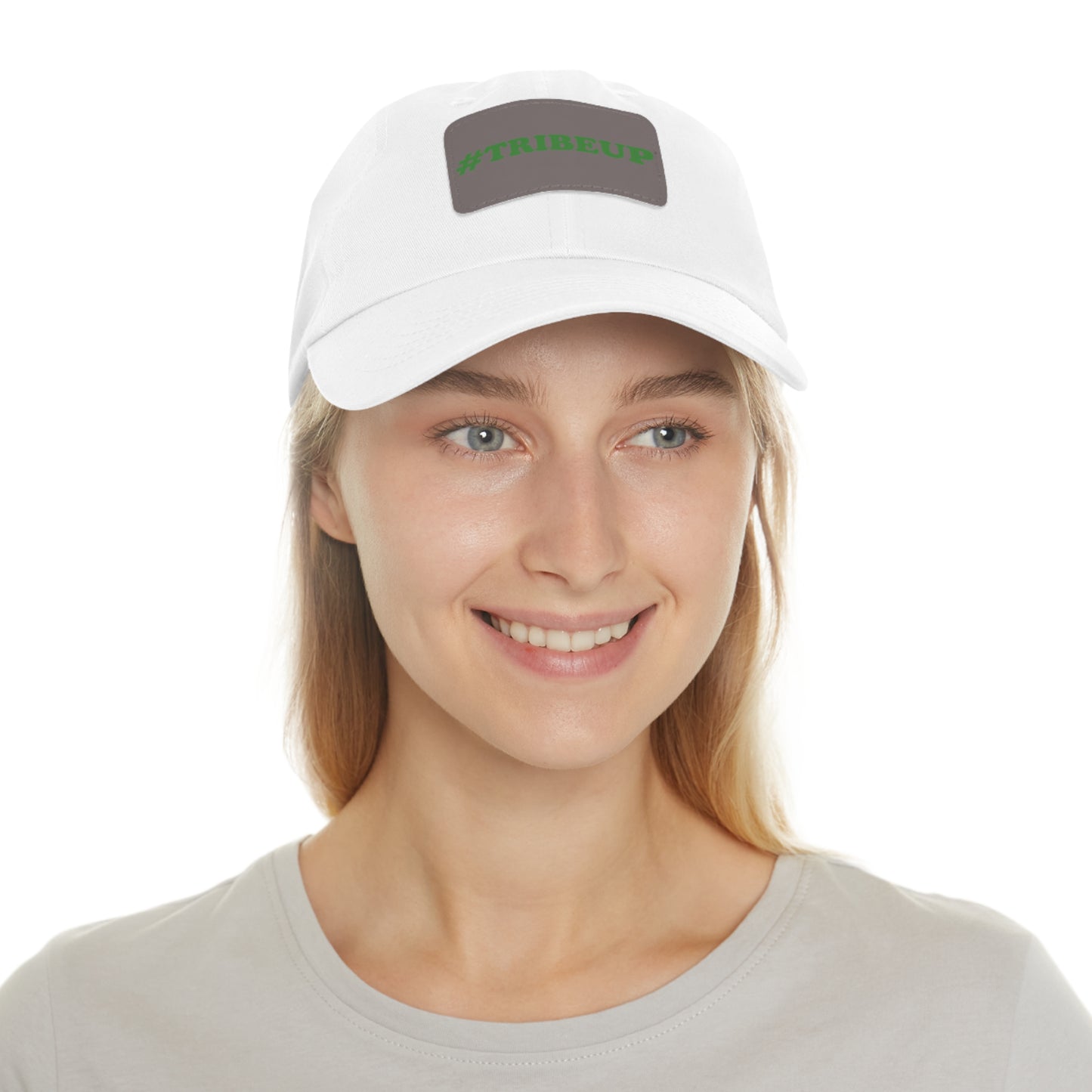 TRIBE UP Dad Hat with Leather Patch (Rectangle)
