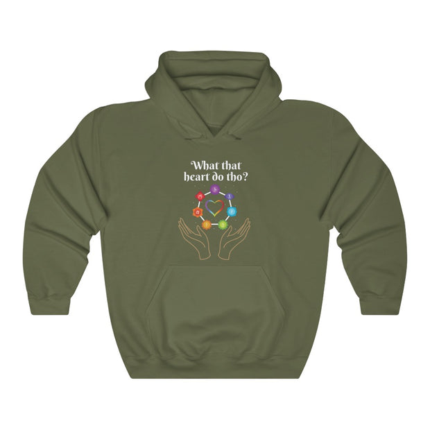 What that Heart Do Tho? Unisex Hooded Sweatshirt
