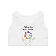 What That Heart Do Tho? Sports Bra