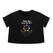 What that Heart Do Tho?- Women's Flowy Cropped Tee