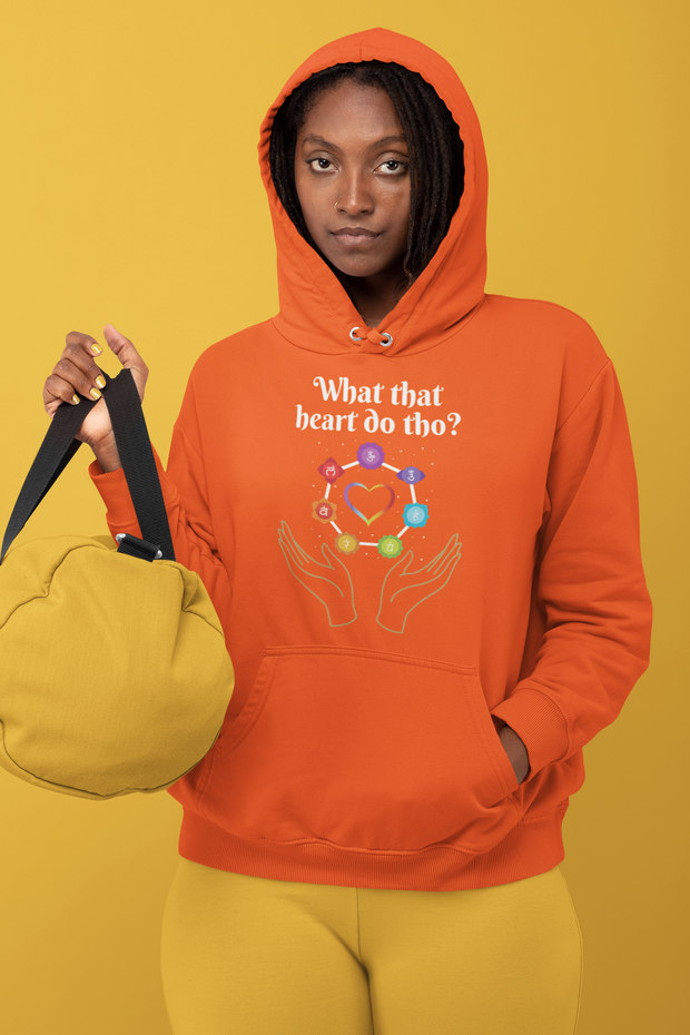What that Heart Do Tho? Unisex Hooded Sweatshirt