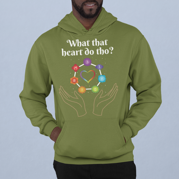 What that Heart Do Tho? Unisex Hooded Sweatshirt