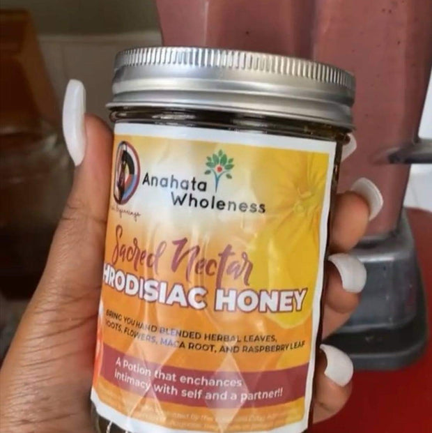 Sacred Nectar Aphrodisiac Honey 8 fl oz  jar