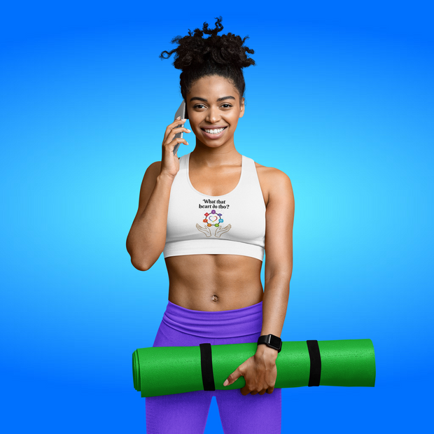 What That Heart Do Tho? Sports Bra